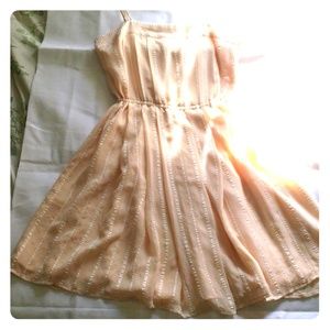 Chiffon cream dress